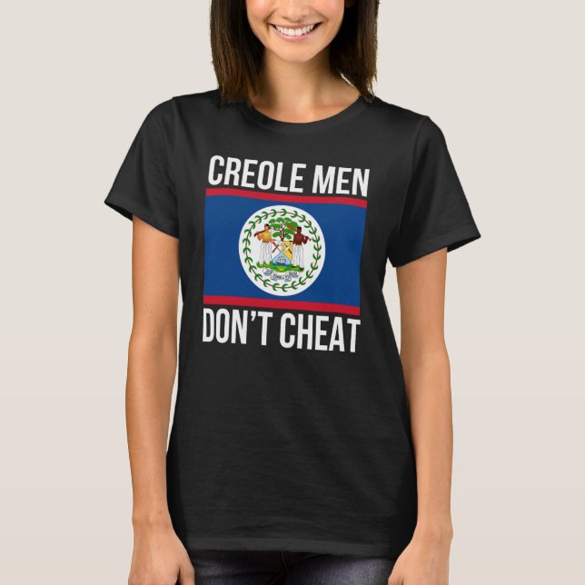 Creole Men nicht belize-Flagge T-Shirt (Vorderseite)