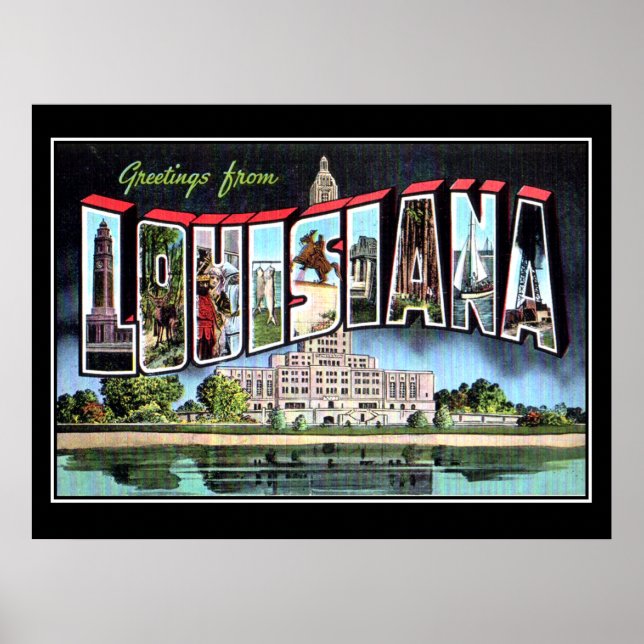 Créole Poster vintage Louisiane (Devant)