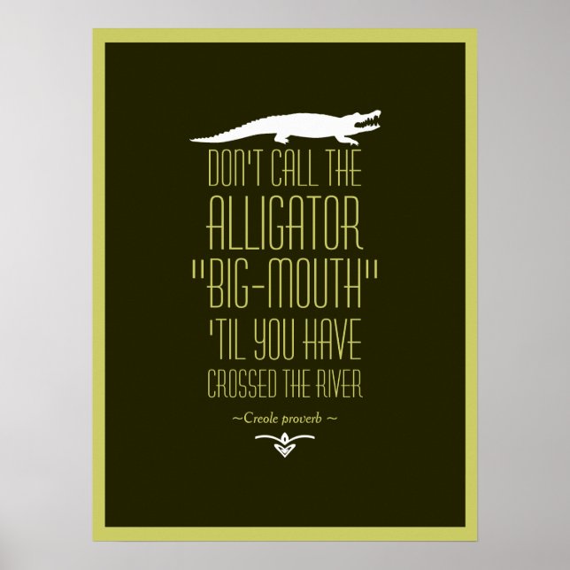 Creole Proverb Poster (Vorne)