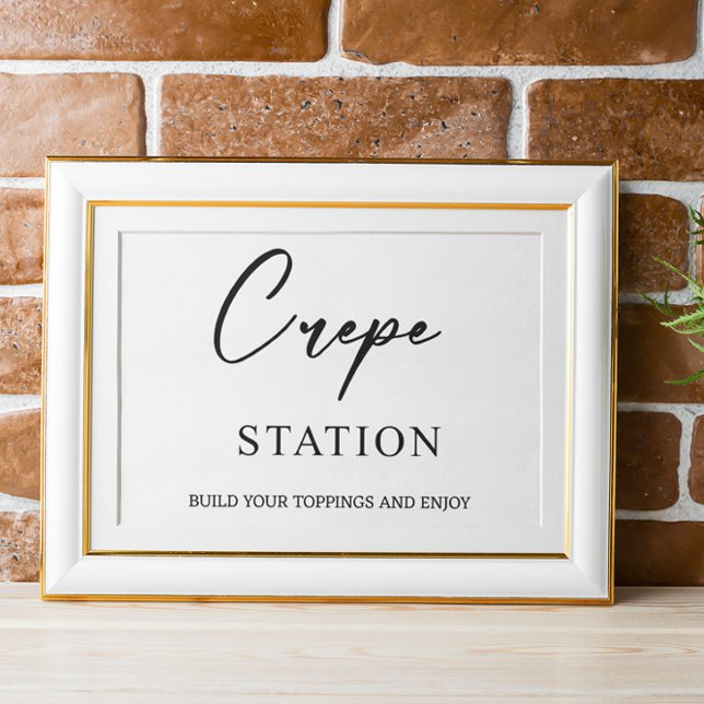 Crepe Station Wedding Sign Poster (Von Creator hochgeladen)