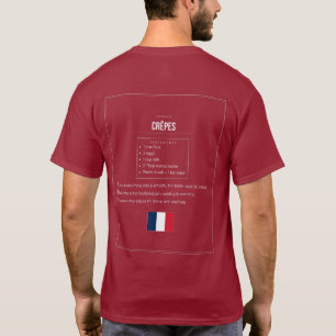 Crêpes Rezept T-Shirt   Französisches dünnes Pfann