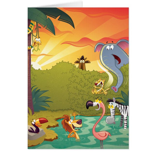 Crépuscule au trou d'eau (Devant)