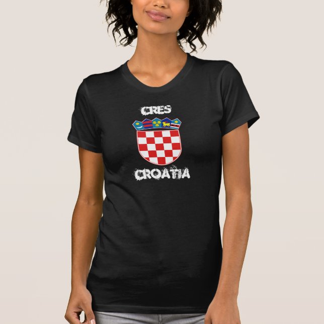 Cres, Kroatien mit Wappen T-Shirt (Vorderseite)