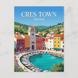Cres Stadt Kroatien Postkarte