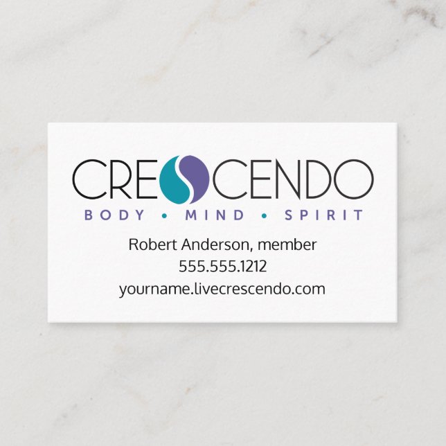 Crescendo-Mitglied Visitenkarte (Vorderseite)