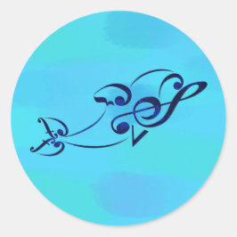 Crescendolphin Runder Aufkleber