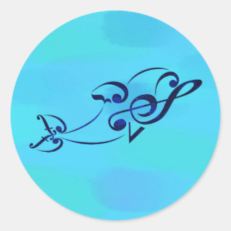 Crescendolphin Runder Aufkleber