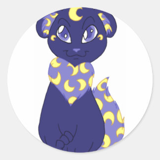 Crescent Bearfox Runder Aufkleber