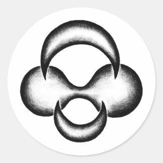 Crescent Birth Runder Aufkleber