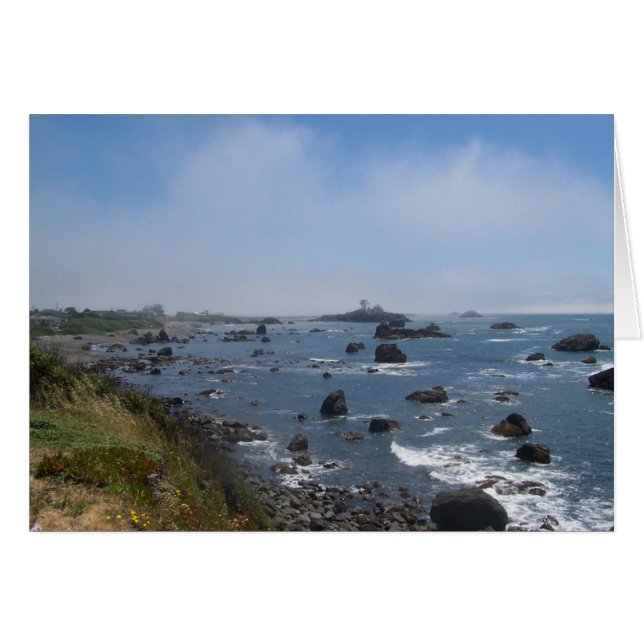 Crescent City Pacific Ocean View Carte pour notes (Devant Horizontal)