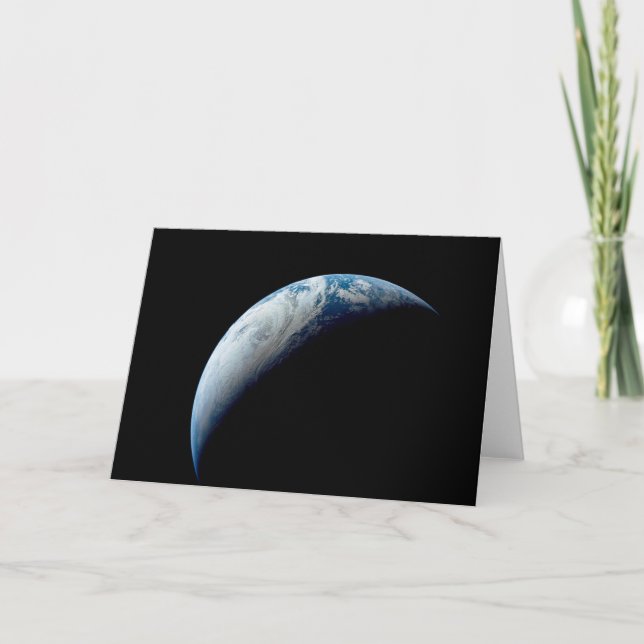 Crescent Earth wurde von der Apollo 4 Mission über Karte (Vorderseite)