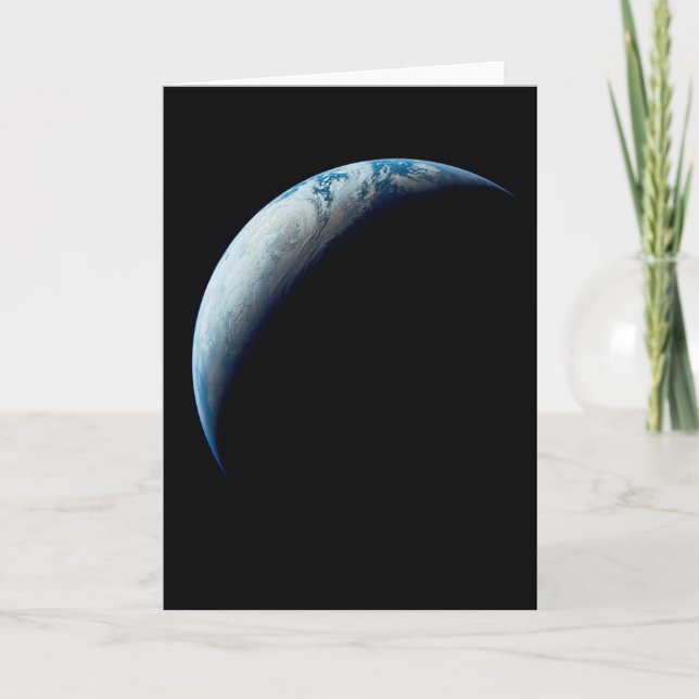 Crescent Earth wurde von der Apollo 4 Mission über Karte (Vorderseite)