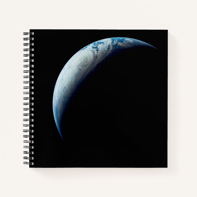 Crescent Earth wurde von der Apollo 4 Mission über Notizbuch (Vorderseite)