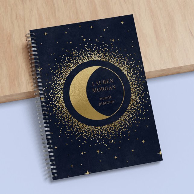 Crescent Gold Mond Monogramm Notizbuch (Von Creator hochgeladen)