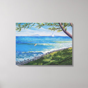 Crescent Head Beach Seascape Malerei Leinwanddruck