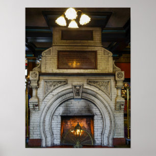 Crescent Hotel Kamin Poster