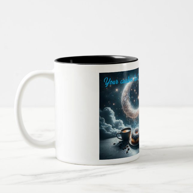 Crescent lune et étoiles scintillantes tasse de ca (Gauche)