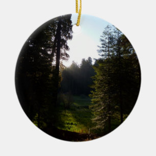 Crescent Meadow Morgen im Sequoia National Park Keramik Ornament