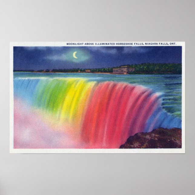 Crescent Moon above Illuminated Horseshow Poster (Vorne)