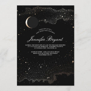 Crescent Moon and Night Stars Sweet 16 Einladung
