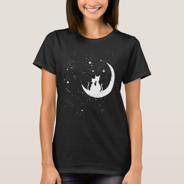 Crescent Moon Cats T-Shirt (Vorderseite)