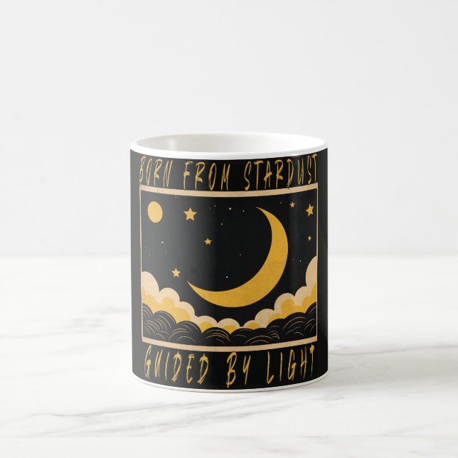 Crescent Moon Celestial Design Mug Kaffeetasse (Mittel)