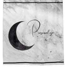 Crescent Moon - Douche personnalisée Rideau Marbre