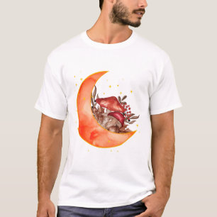 Crescent Moon Mushroom Cottagecore Fungi Mycology T-Shirt