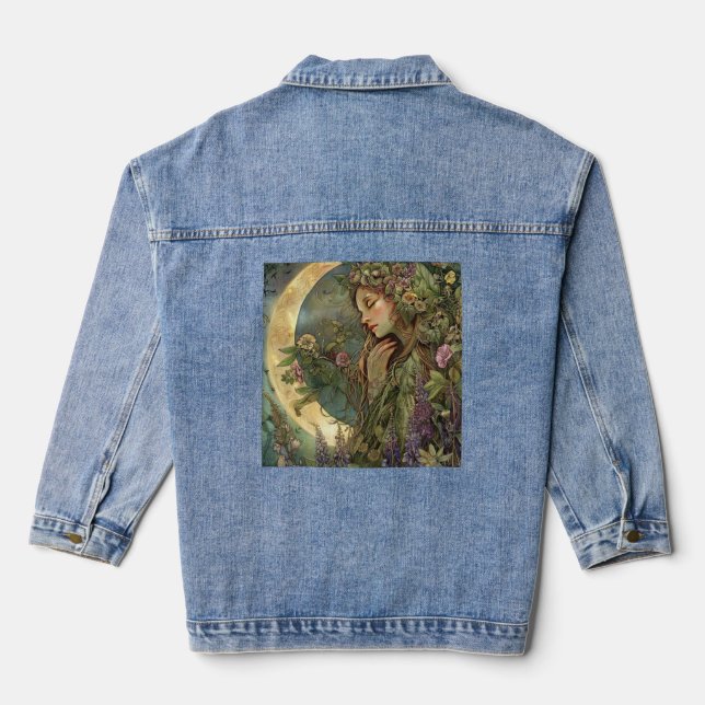 Crescent Moon Ostara Jeansjacke (Rückseite)