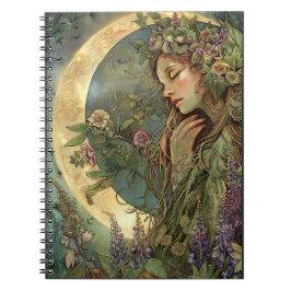 Crescent Moon Ostara Spiral Foto Notebook Notizblock