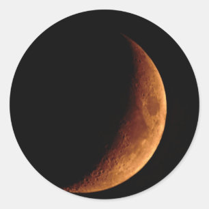 Crescent Moon Runder Aufkleber