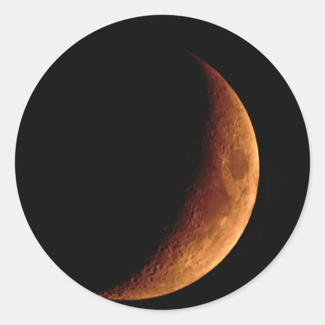 Crescent Moon Runder Aufkleber (Vorderseite)