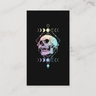 Crescent Moon Skull Occult Hexerei Pastel Goth Visitenkarte