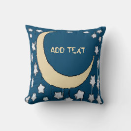 Crescent Moon Starry Night Throw Kissen