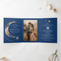 Crescent Moon Sun Halo Celestial Wedding Foto