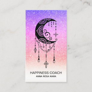 *~* Crescent Moon Talisman Shaman Luna Glitzer Visitenkarte