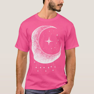 Crescent Moon with Stars Abend Sky Nighttime T-Shirt