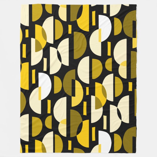 Crescent Pattern 010921 - Bernstein Fleecedecke (Vorderseite)