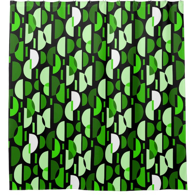 Crescent Pattern 010921 - Grass Green Duschvorhang (Vorderseite)