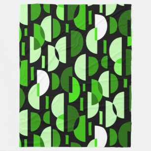 Crescent Pattern 010921 - Grass Green Fleecedecke
