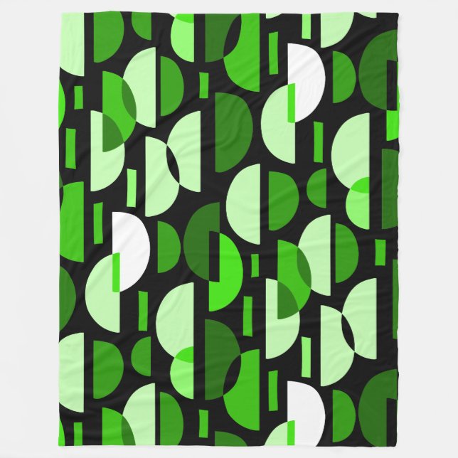 Crescent Pattern 010921 - Grass Green Fleecedecke (Vorderseite)