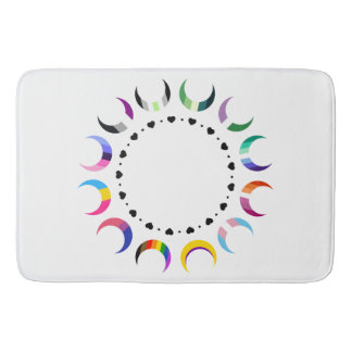 Crescent Pride Moons & Black Hearts Badematte