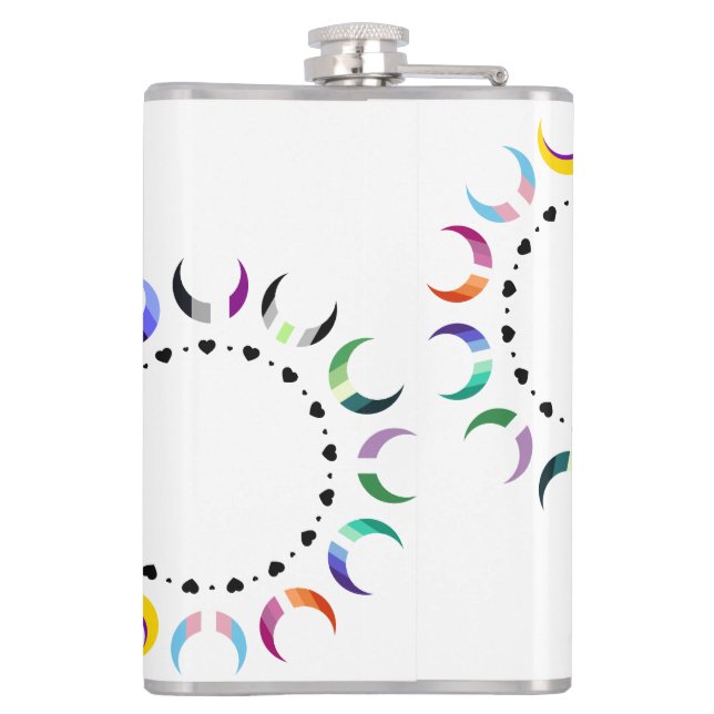 Crescent Pride Moons & Black Hearts Flachmann (Rückseite)