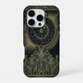 Crescent Star Deco Moon | Art iPhone 16 Pro Case Hülle