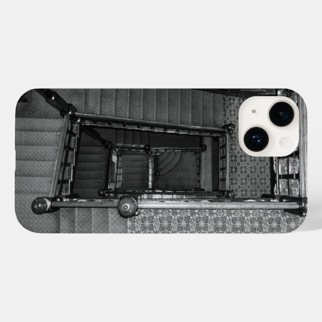 Crescent Treairwell Grayscale Case-Mate iPhone Hülle (Rückseite (Horizontal))