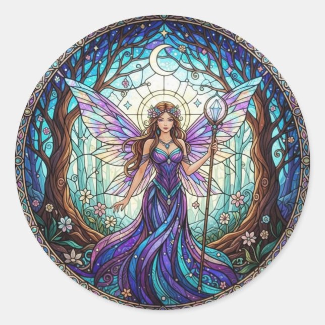 CrescentMoonFee Runder Aufkleber (Vorderseite)
