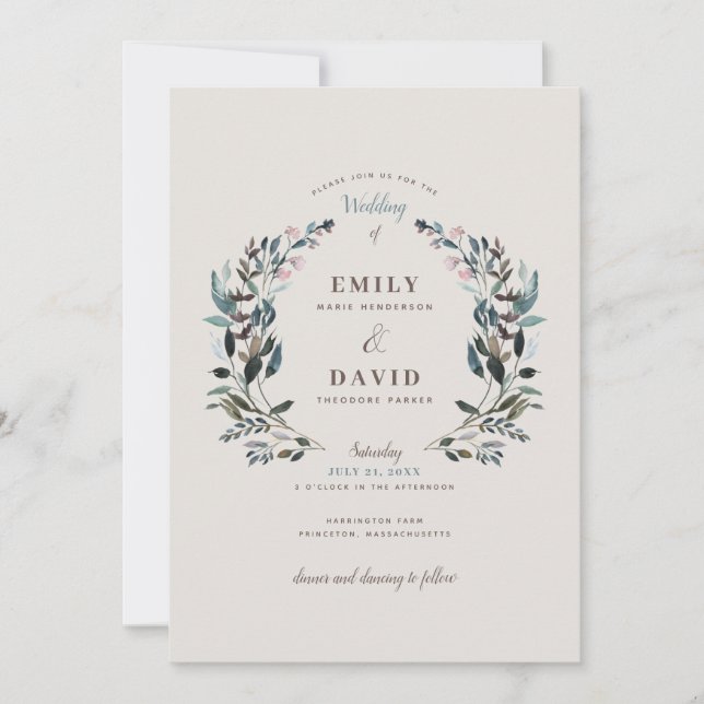 Crest jardin | Eggshell | FAIRE-PART DE MARIAGE (Devant)