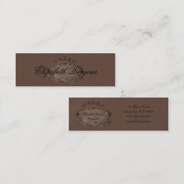 Crest le carte de visite de ~/couronne royale (Devant / Derrière)