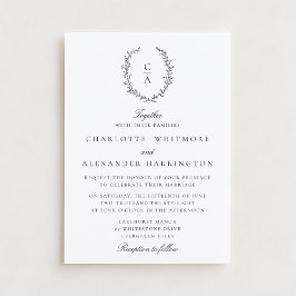 Crest,  Old Money Aesthetic, transparent backgroud Einladung