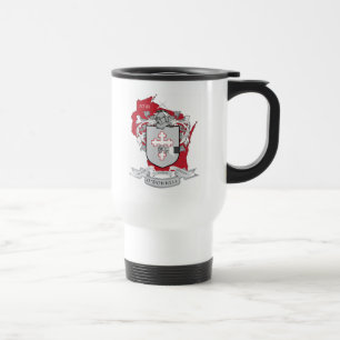 Crest_Wisconsin Familie O " Donnell Reise-Tasse Reisebecher